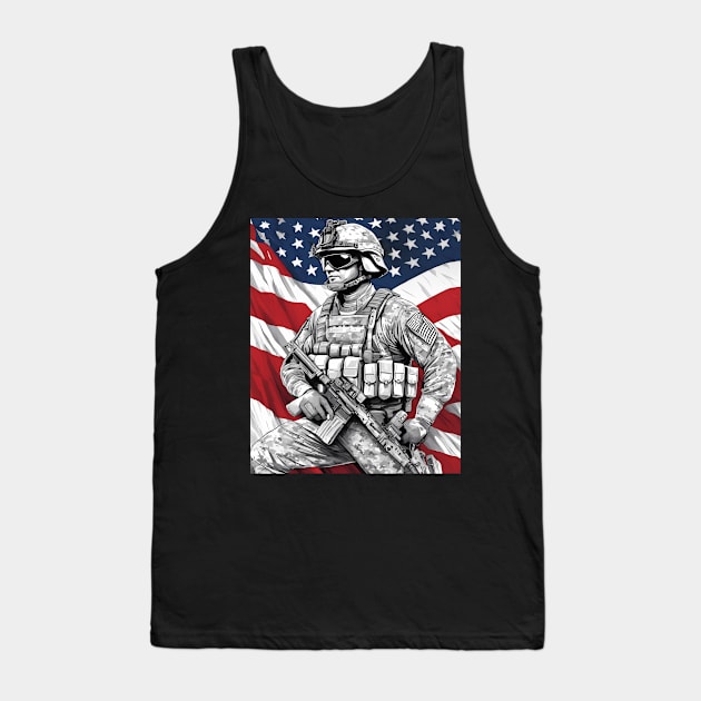 Army Intelligence Tank Top by animegirlnft